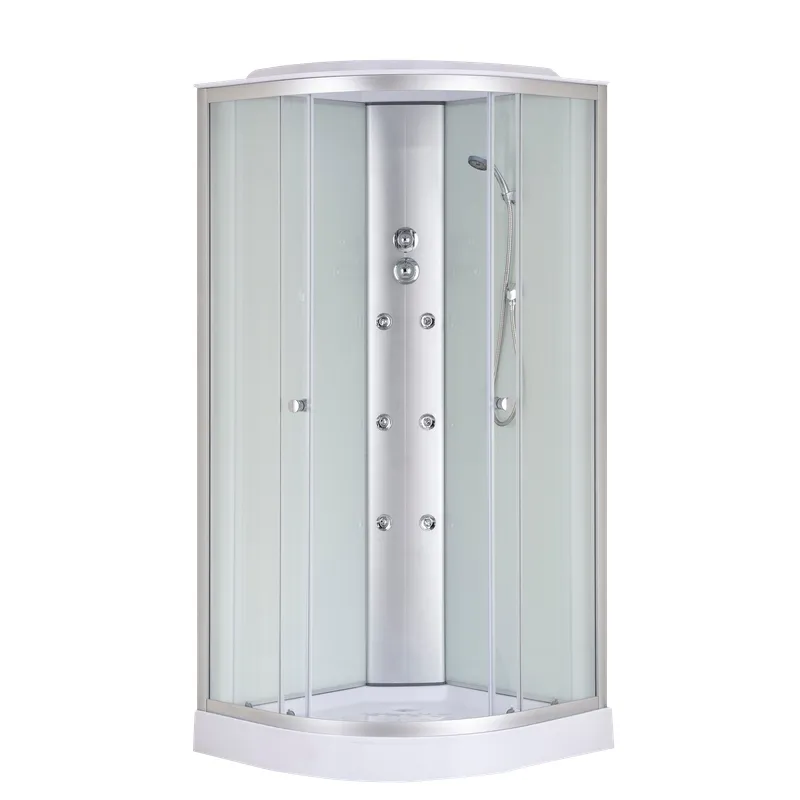 Бокс душовий з гідромасажем Mixxus STRONG SBH02-90x90x215-FB SATIN низький піддон (MI6890)