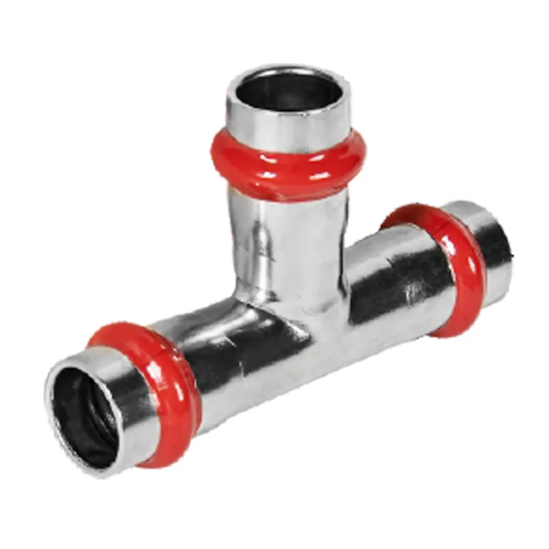 Трійник трирозтрубний редукційний Koer KQ.T181518 Press-Inox AISI 304 18x15x18 (KR6348)