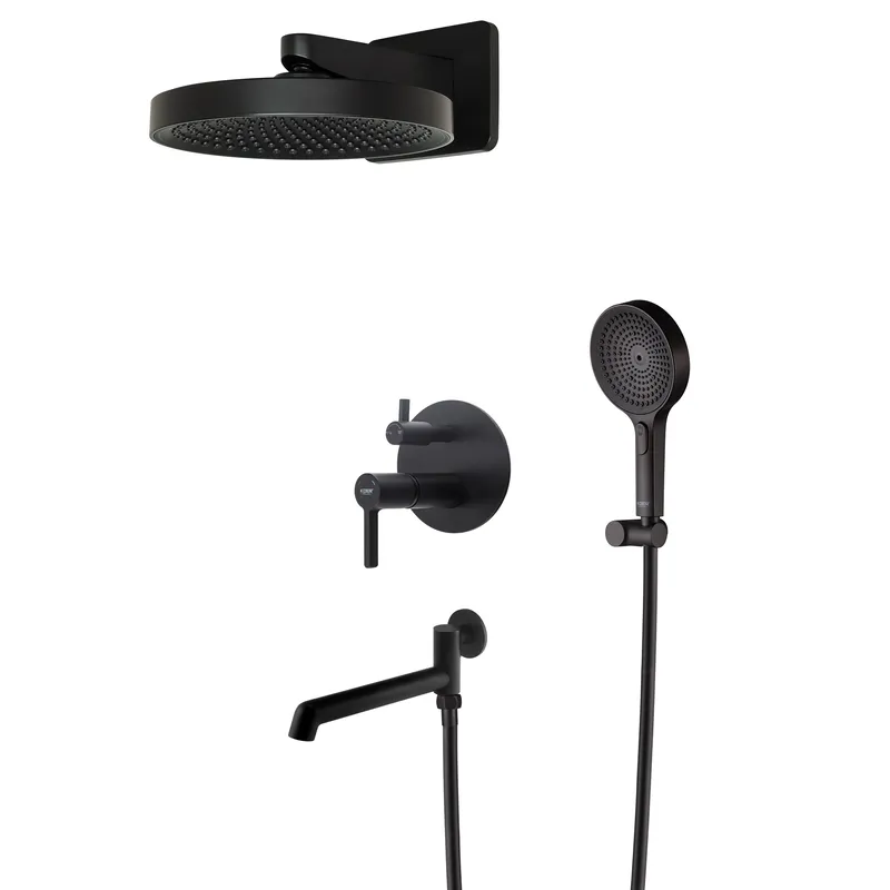 Вбудована душова система Koer KB-66029-05 3 функції Колір чорний (KR5492)