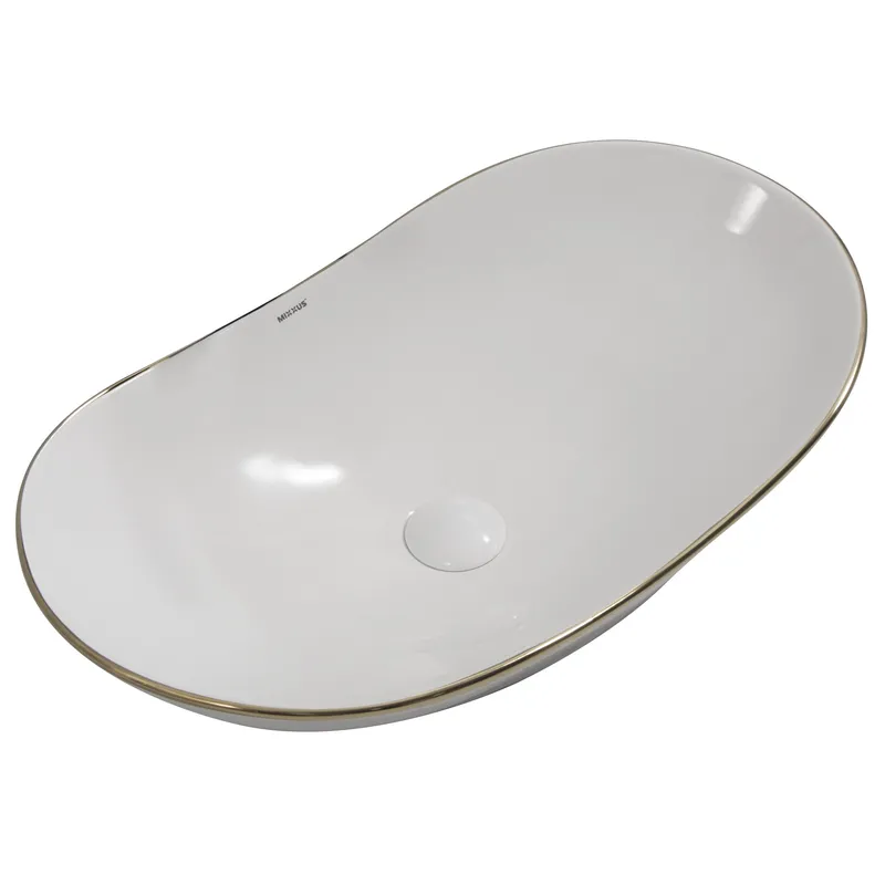 Раковина накладна MIXXUS PREMIUM WAVE-0105 EDGE GOLD 620х360х160mm (MP6557)