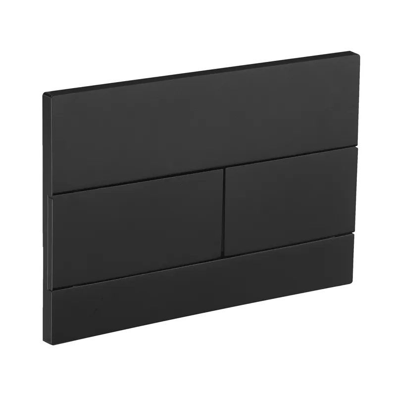 Панель змиву Koer KT-0603-05 240x160x10mm пластикова, кнопка лінійна (колір чорний матовий) (KR5320)