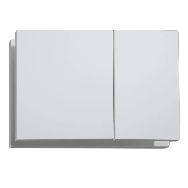 Панель змиву Koer KT-0610-03 240x160x32mmmm пластикова, кнопка квадратна (колір білий) (KR6134)