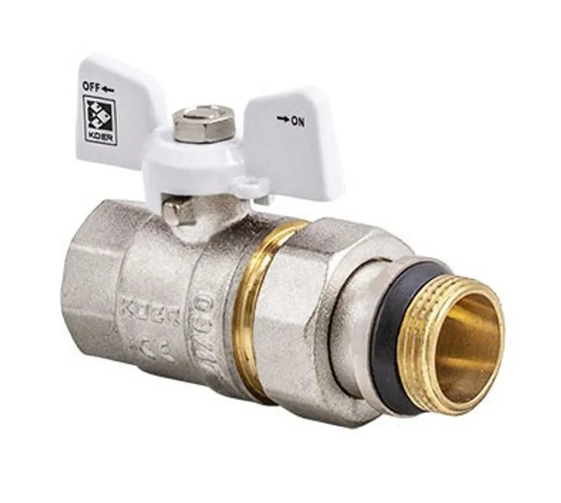 Кран з американкою 1/2" "антіпротечка" (Koer KR.227.W-Gi) білий (KR0190)