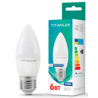 Лампочка TITANUM C37 6W E27 3000K (TLС3706273)