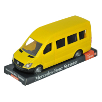 Масштабна модель автомобіля Tigres Mercedes-Benz Sprinter пасажирський (жовтий) на планшетці (39716)