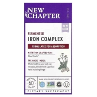 Мінерали New Chapter Залізо ферментований комплекс, Fermented Iron Complex, 60 таб (NCR-00636)