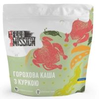 Їжа швидкого приготування Food Mission Каша горохова з куркою 100 г (fm.30368)