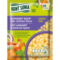 Їжа швидкого приготування Тьотя Соня Суп курячий з алфавітом 60 г (4820015102041)