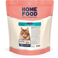 Сухий корм для кішок Home Food For sterilised з кроликом та журавлиною 400 г (4820290090033)