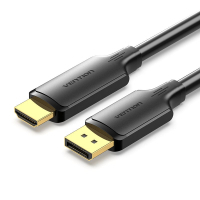 Кабель мультимедійний DisplayPort M to HDMI M 1.8m 4K40Hz black Vention (HFOBAC)