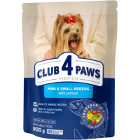 Сухий корм для собак Club 4 Paws Premium для малих та мініатюрних порід з лососем 900 г (4820269145269)