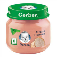 Дитяче пюре Gerber Ніжна індичка, 80 г (7613033644962)