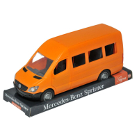 Масштабна модель автомобіля Tigres Mercedes-Benz Sprinter пасажирський (помаранчевий) на планшетці (39718)