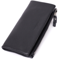 Гаманець ST Leather З натуральної шкіри Чорний (22527)