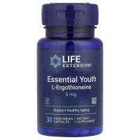 Вітамінно-мінеральний комплекс Life Extension L-ерготіонеїн та молодість, 5 мг, Essential Youth L-Ergothioneine, 30 вег (LEX-24313)