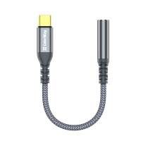 Перехідник USB-C to 3.5mm F 0.14m gray ColorWay (CW-AD-CJ)