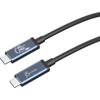 Дата кабель USB-C to USB-C 0.8m USB4 40Gbps 240W (48V/5A) 8K60Hz premium J5create (JUC29L08-N)