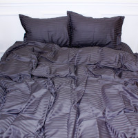 Постільна білизна MirSon SatinStripe 30-0012DarkGray 220х240 King Size (2200005251997)