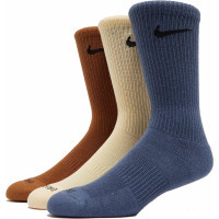 Шкарпетки Nike U NK EVERYDAY PLUS CUSH CREW SX6888-962 42-46 3 пари Синій/Коричневий/Бежевий (196153840775)