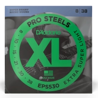 Струни для гітари D'Addario XL ProSteels Extra Super Light (8-38) (EPS530)