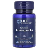 Вітамінно-мінеральний комплекс Life Extension Ашваганда оптимізована, 125 мг, Optimized Ashwagandha, 60 вегет (LEX-88806)