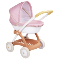 Коляска для ляльок Smoby Baby Nurse Теракотова пудра, люлька з корзиною, 18 міс.+ (7600254124)