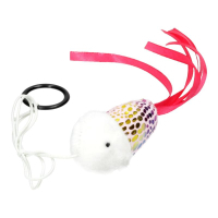 Іграшка для котів Hippie Pet Рибка з мотузкою рожева 7.5 см (HIPCT2304008RO)