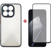 Чохол до мобільного телефона Dengos Matte Cover + Glass Xiaomi 15T Black (DG-KM-199)