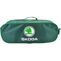 Сумка-органайзер Poputchik в багажник з логотипами Skoda (03-030-2Д)