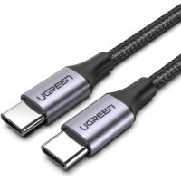 Дата кабель USB-C to USB-C 2.0m 60W 3A PD3.0/QC4.0 480Mbps aluminum braid Ugreen (50152)