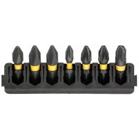 Набір біт DeWALT в касеті для Tough Case,FlexTorq,L 25 мм, Рh1,Рh2 2 шт, Pz1,Pz2 2 шт, Pz3 (DT70809)