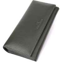 Гаманець ST Leather З натуральної шкіри Зелений (23067)