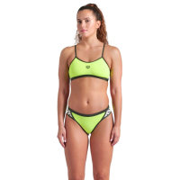 Купальник Arena Icons Bikini Cross Back Solid 005037-660 Салатовий 40 (3468337529255)