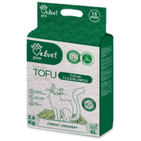 Наповнювач для туалету Velvet Paw TOFU "Заспокійлива чистота", з есенцією лісової зелені (1.5 мм) 2.6 кг (TOF70058)