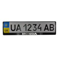 Рамка номерного знака CarLife пластик з об'ємними літерами Honda (2шт) (24-005)