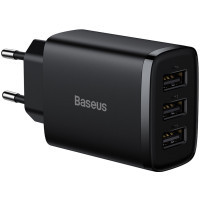 Зарядний пристрій Baseus Compact Charger 3U Black (CCXJ020101)