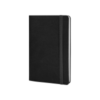 Книга записна Optima А5 VIVELLA, м’яка обкладинка, гумка, білий блок лінія, чорний (O27104-01)