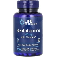 Вітамінно-мінеральний комплекс Life Extension Бенфотіамін з тіаміном, 100 мг, Benfotiamine with Thiamine, 120 вегета (LEX-92012)