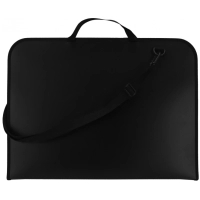Папка - портфель Maxi А3 пластиковий на блискавці, чорний (MX30004)