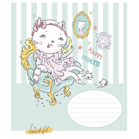 Зошит Школярик Star Happy princess 12 аркушів клітинка (012-3491K)