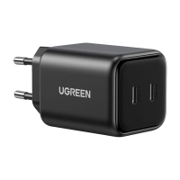 Зарядний пристрій Ugreen X526 2xUSB-C PD45W GaN black (65058)