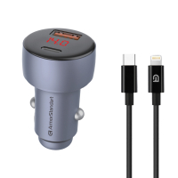 Зарядний пристрій Armorstandart AR-C43 Type-C PD30W + USB QC 3.0 Grey + cable Lightning (ARM82462)