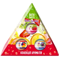 Бомбочка для ванни AquaShine Rainbow Набір Bath Sweets Колекція ароматів 3 x 100 г (4820240940708)