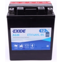 Акумулятор автомобільний EXIDE AGM 12Ah (+/-) (210EN) (ETX14AHL-BS)