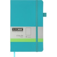 Книга записна Buromax Etalon 125x195 мм 96 листів без лінівки обкладинка зі штучної шкіри Бірюзова (BM.291060-06)