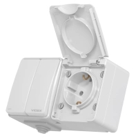 Вимикач Videx BINERA IP65 зовнішня 1ая із заземленням (BINERA IP65 наружная 1ая с заземлением)