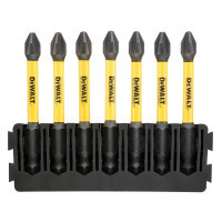 Набір біт DeWALT в касеті для Tough Case, FlexTorq, L = 57 мм, біта Рh2 - 7 шт, (DT70817)