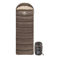 Спальний мішок Naturehike з капюшоном U250 NH20MSD07 (6°C) лівий, коричневий (6927595767207-L)