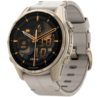 Смарт-годинник Garmin fenix 8 43mm, AMOLED, Saph, SftGldSS/FogGryLeatherBnd, Excl, GPS (010-02903-40)