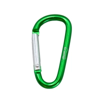 Карабін туристичний Tramp Набір 10 шт без муфти 5 cм Green (UTRA-298-green)
